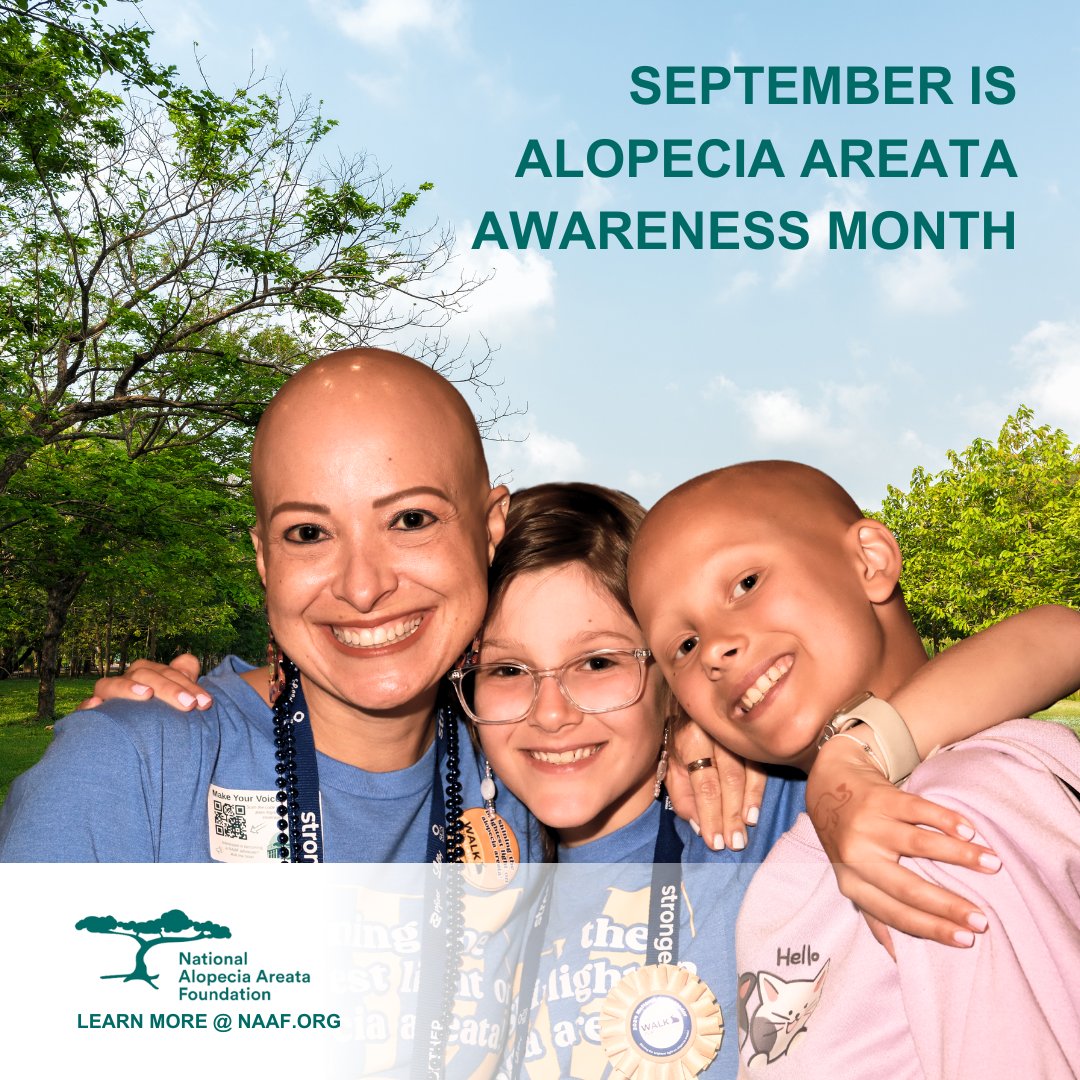September is almost here...and so is #AlopeciaAreataAwarenessMonth!

Help show the world that #alopeciaareata is more than just hair! More awareness of alopecia means better understanding and putting an end to stigma.

ow.ly/O6J150T4537