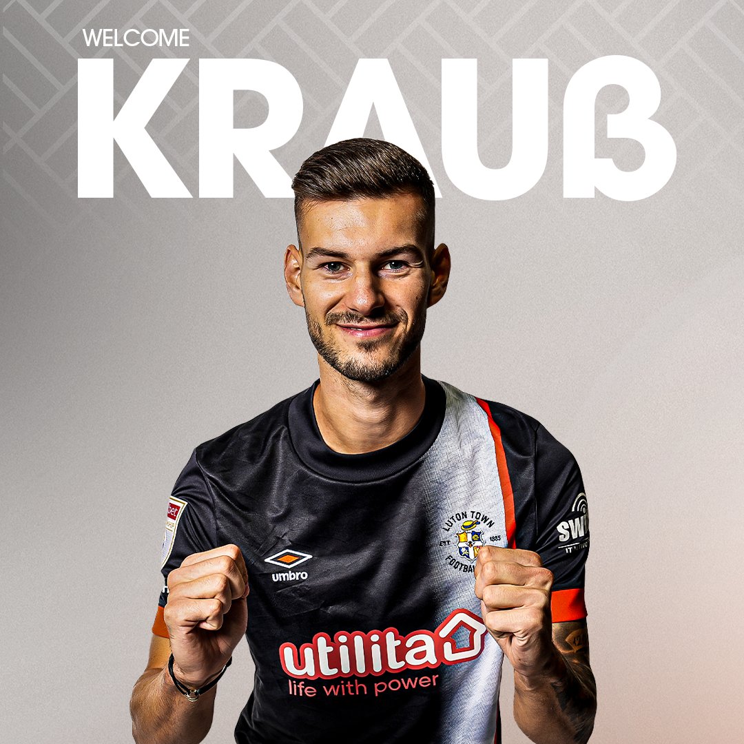LutonTown's tweet photo. Krauß is with us for 24/25! ✊