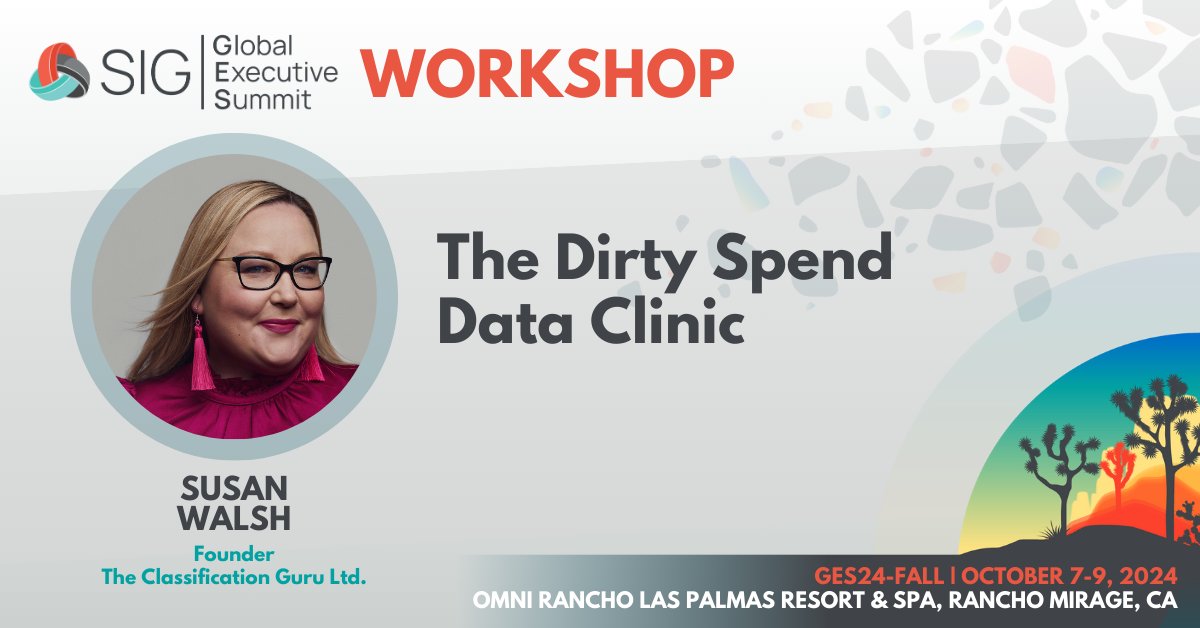 SIGinsights's tweet image. We&apos;re thrilled to have Susan Walsh, Founder of @ClassificationG, leading a Monday morning workshop at the GES24-Fall Summit!

Join Susan for a hands-on workshop tackling data challenges. From taxonomy to classification chaos, bring your real-life issues for practical solutions.