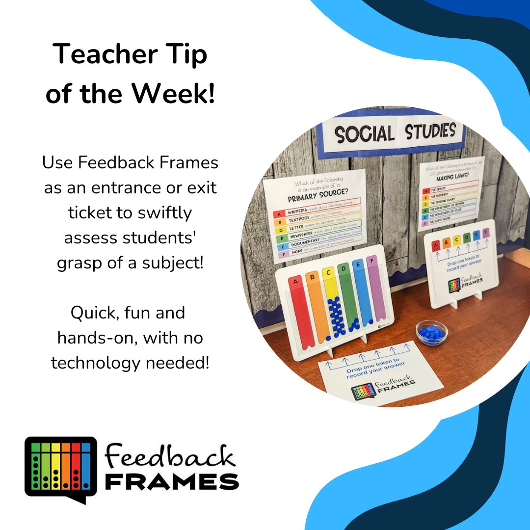 FeedbackFrames's tweet photo. Use Feedback Frames as an entrance or exit ticket to swiftly assess students' grasp of a subject!

Quick, fun, and hands-on, with no technology needed!

#FeedbackFrames #TeacherTip #Teachers #School #Education #Learning #Teaching #Activities https://t.co/TWi292xOyi
