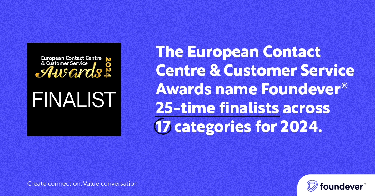 foundeverglobal's tweet image. ✨ We&apos;re thrilled to announce that we&apos;ve been named a finalist 25 times across 17 categories in the European Contact Centre &amp;amp; Customer Service Awards (@ecccsa_awards) 2024! ✨
 
Read the full press release here: foundever.link/cd9f72

#ECCCSA #Awards #CustomerExperience #CX…