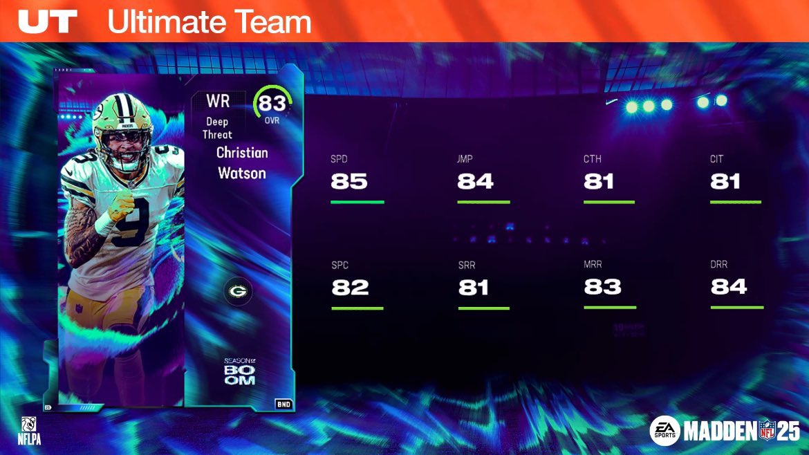 Bgz312's tweet photo. @Zirksee Wild that Watson has better route running than aiyuk and is faster than aiyuk.  But some how aiyuk is a 85, switch attributes ? https://t.co/ihGq3mtabX