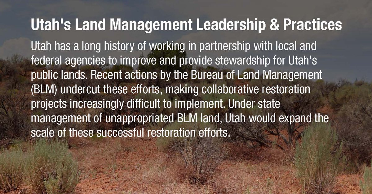 Stand4OurLandUT's tweet photo. Utah has a long history of working in partnership with local and federal agencies to improve public lands. We are committed to using these lands and resources sustainably for current and future generations of Utah residents and visitors.

🔗: https://t.co/dUQdH6lbvZ https://t.co/x8oa9uVOzc
