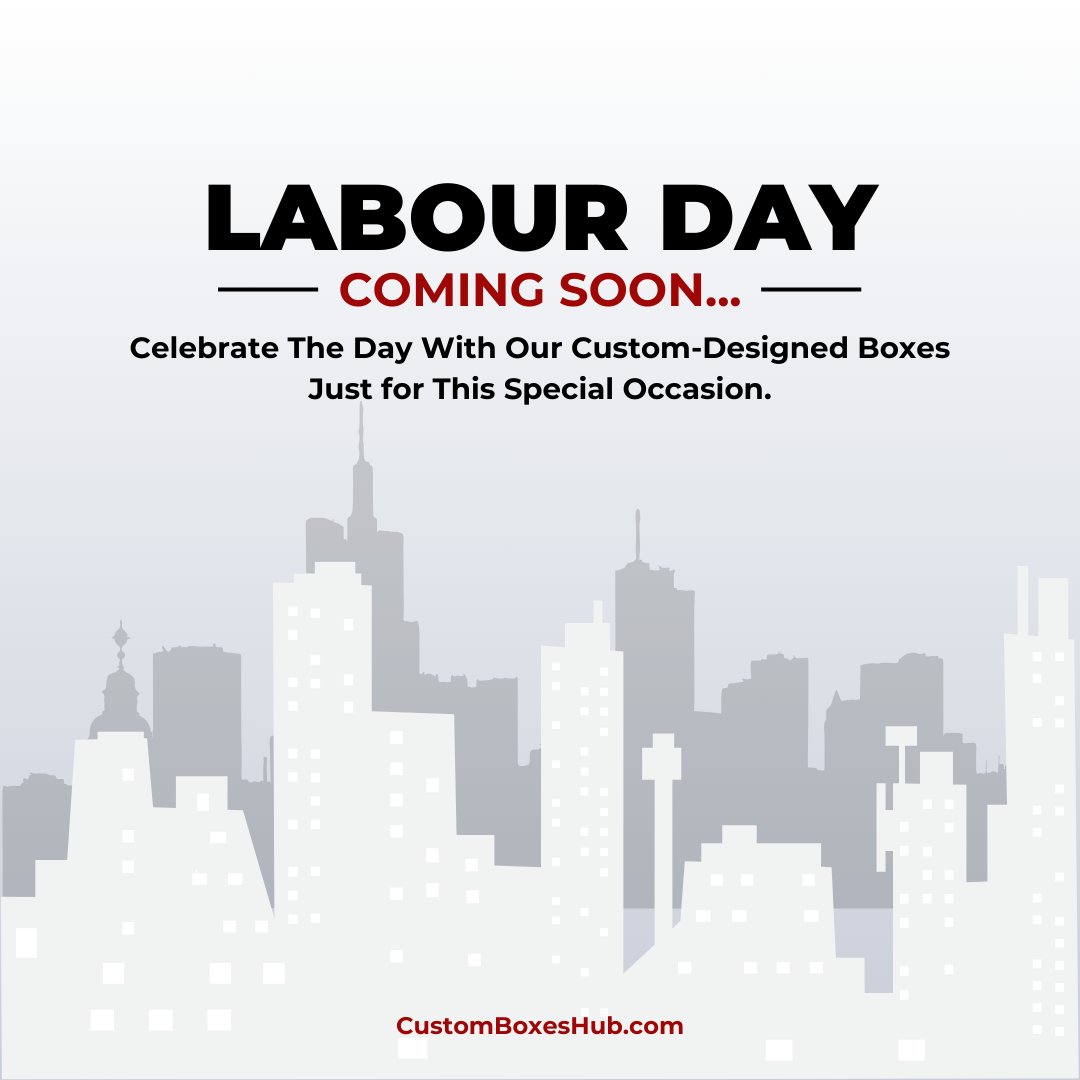 hub_boxes's tweet image. Labour Day is near. Prepare for this day to celebrate with our custom boxes. Get a Free Quote today at:
customboxeshub.com

Contact Us:
📞 (866)-472-5540
💌 info@customboxeshub.com
--------------------------
#luxuryboxes #customboxeshub #labourdayboxes #giftboxesforlabourday