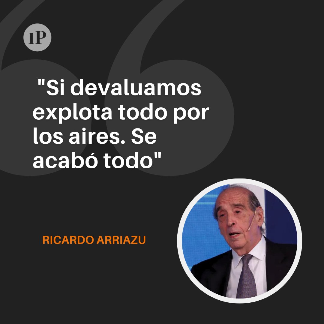 iProfesional's tweet photo. 🔴Si bien hay economistas que sostienen que el Gobierno debe #devaluar, en un almuerzo del Rotary Club Argentino, Ricardo #Arriazu, cercano a #Milei, los contradijo y advirtió al Presidente.
¿Qué dijo? leelo en el 1er comentario 👇 https://t.co/TuIW2RH2fh