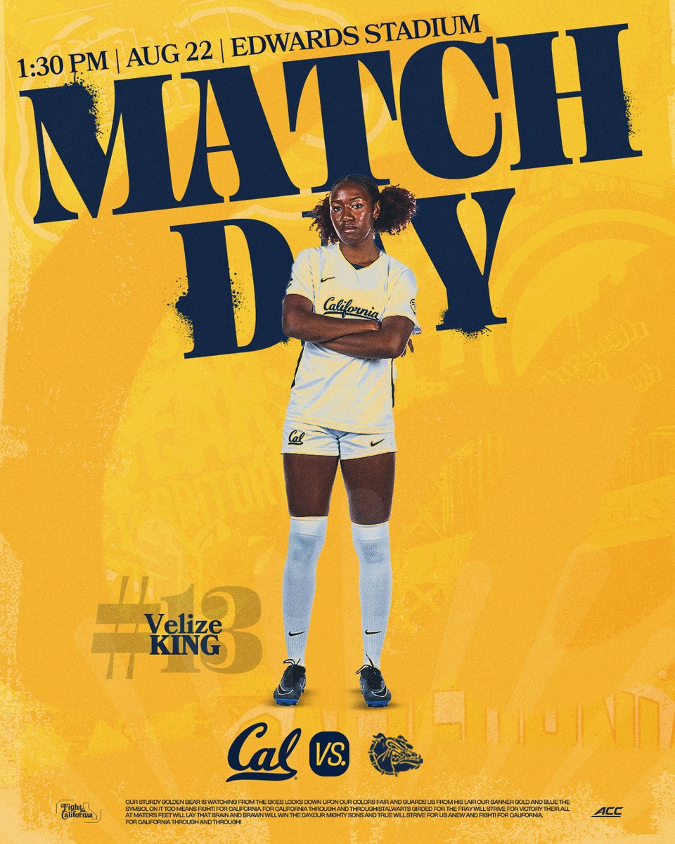 Match Day at Edwards!

🆚 Gonzaga
⌚️ 1:30 PM (Doubleheader with <a href="/CalMSoc/">Cal Men's Soccer</a>)
📍 Berkeley, CA - Edwards Stadium
🖥️ calbea.rs/3WZ4NEB
📊 calbea.rs/46VG4Fs

#GoBears 🐻