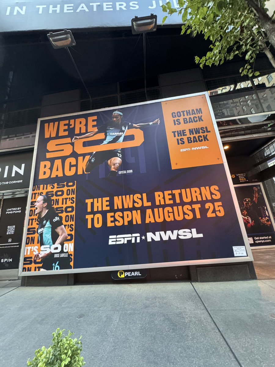 catjefferss's tweet photo. Spotted in NYC 👀 We’re So Back… 
@NWSL 

#NWSL #ESPN https://t.co/WKkogJJWSj