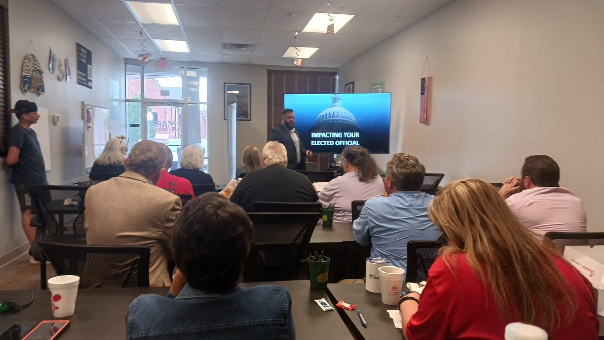 AFPFgeorgia's tweet photo. We had a great time last week with our @GLATraining team and Rep. @matthew_gambill! 

These activists are prepping for our next session under the Gold Dome to make a positive impact on their elected officials. 
#gapol https://t.co/Dg4rIqWkVw
