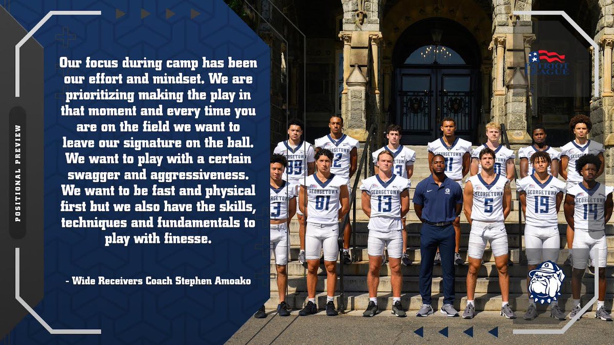 With the 2024 season around corner, we took an in-depth look at each position with today’s edition focusing on the wide receivers🏈

Click here to read the full story: bit.ly/3yPc4i0

#HoyaSaxa #DefendTheDistrict #SISU
