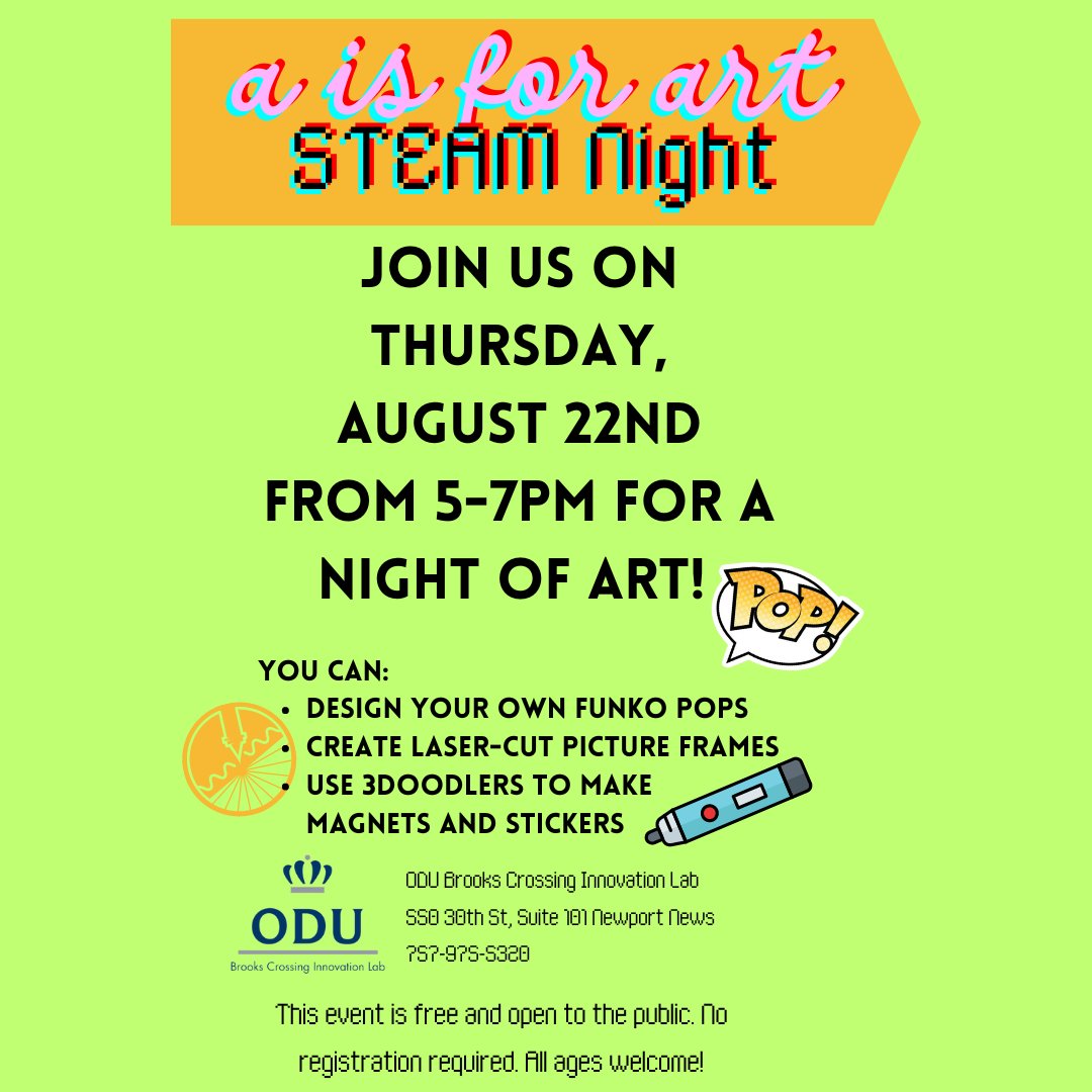 Come out and join us tonight for Family Makerspace. Tonight, we will have an art night!!
