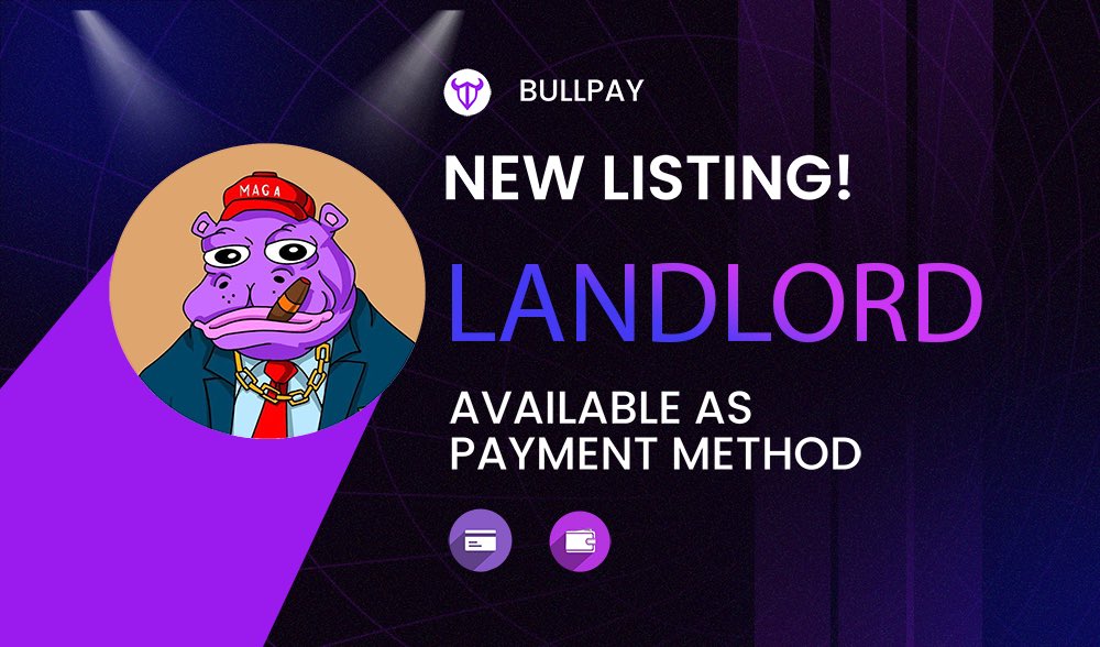Bullpaydotfun's tweet image. 🚨 #BullPay New Listing Alert! 📈

$LANDLORD is now listed as a payment method on BullPay.

You can now use #LANDLORD to get paid for services, exclusive content, and digital products through BullPay.

Steps:

 1. Go to Bullpay.fun/list.
 2. Create an item for sale and…