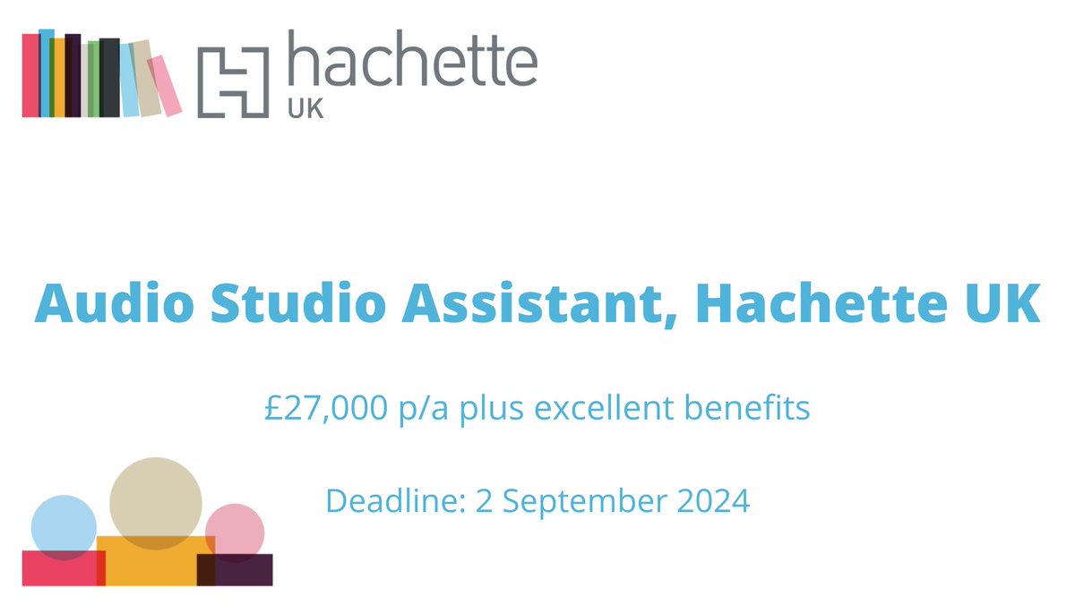 HachetteCareers's tweet photo. .@carmelitestudio are looking for someone who is passionate about audiobooks, who wants to get involved in the pre production side of a recording studio environment with an interest casting great voices for audiobooks.

Apply now: https://t.co/NFZqBaxSYp https://t.co/XEk4016DZC