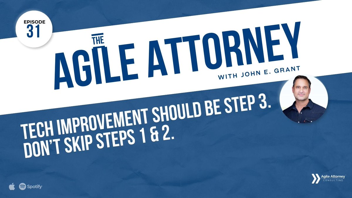 Solo attorneys: Before investing in expensive tech, get clear on your business strategy. This week's podcast covers why people &amp; processes come before tools, and how to identify your unique strengths to attract ideal clients. Listen now: agileattorney.com/31
#LegalTech