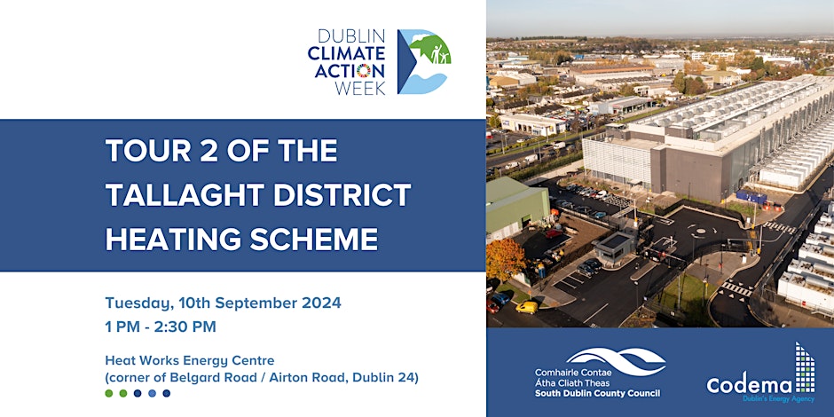 Codema (@codemadublin) on Twitter photo There are still a few places available on our highly-popular tour of the Tallaght #DistrictHeating Scheme, taking place at 1pm on Tues 10th Sept, as part of Dublin #ClimateAction Week 2024! #DCAW24
Sign up here 👉 eventbrite.ie/e/tour-of-the-… There are still a few places available on our highly-popular tour of the Tallaght #DistrictHeating Scheme, taking place at 1pm on Tues 10th Sept, as part of Dublin #ClimateAction Week 2024! #DCAW24
Sign up here 👉 eventbrite.ie/e/tour-of-the-…