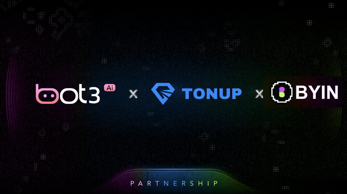 🎁 Bot3 AI x TonUP x BYIN Giveaway

🚀 $BYIN IDO will go live on Aug. 26th on #TonUP! 
💎 $BYIN IDO on TonUP is under Community Protection Plan (CPP), with Refund Policy, Liquidity Supervision and Price Protection.

🎁 1 WL for Community Round of #BYIN IDO #Giveaway