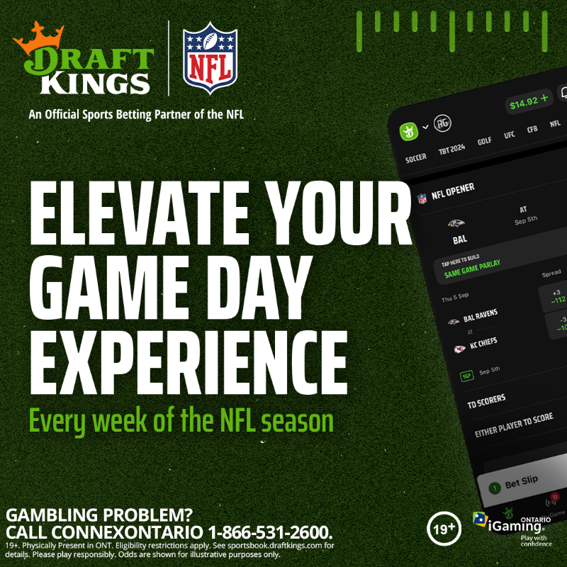 DKSports's tweet photo. Hey Ontario, welcome to #DKSportsbook &amp; get in on all the NFL action this season with us! Check it out! ⬇