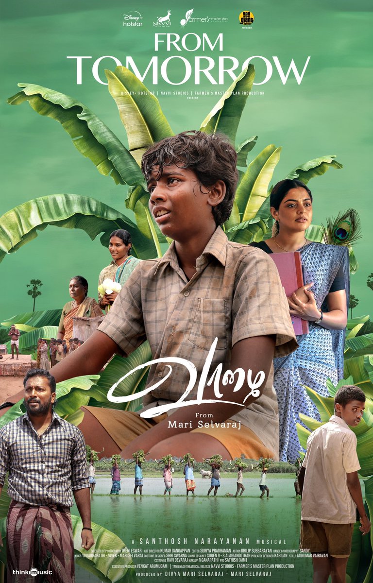 cineloversz's tweet photo. Director @mari_selvaraj new film #Vaazhai
#MariSelvaraj #Kollywood
#DhivyaDuraisamy #வாழை From Tomorrow, Aug 23 https://t.co/ltRryht6Yb