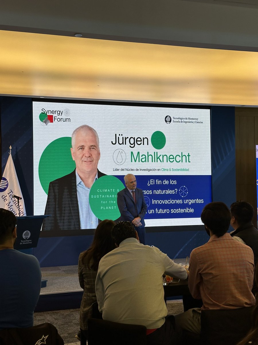 “Soy ambientalista, pero no soy pesimista”, dice Jürgen Mahlknetch durante el #synergyforum del <a href="/IngenieriasTec/">Ingeniería y Ciencias Tec</a> vía <a href="/TecScience_/">TecScience</a>