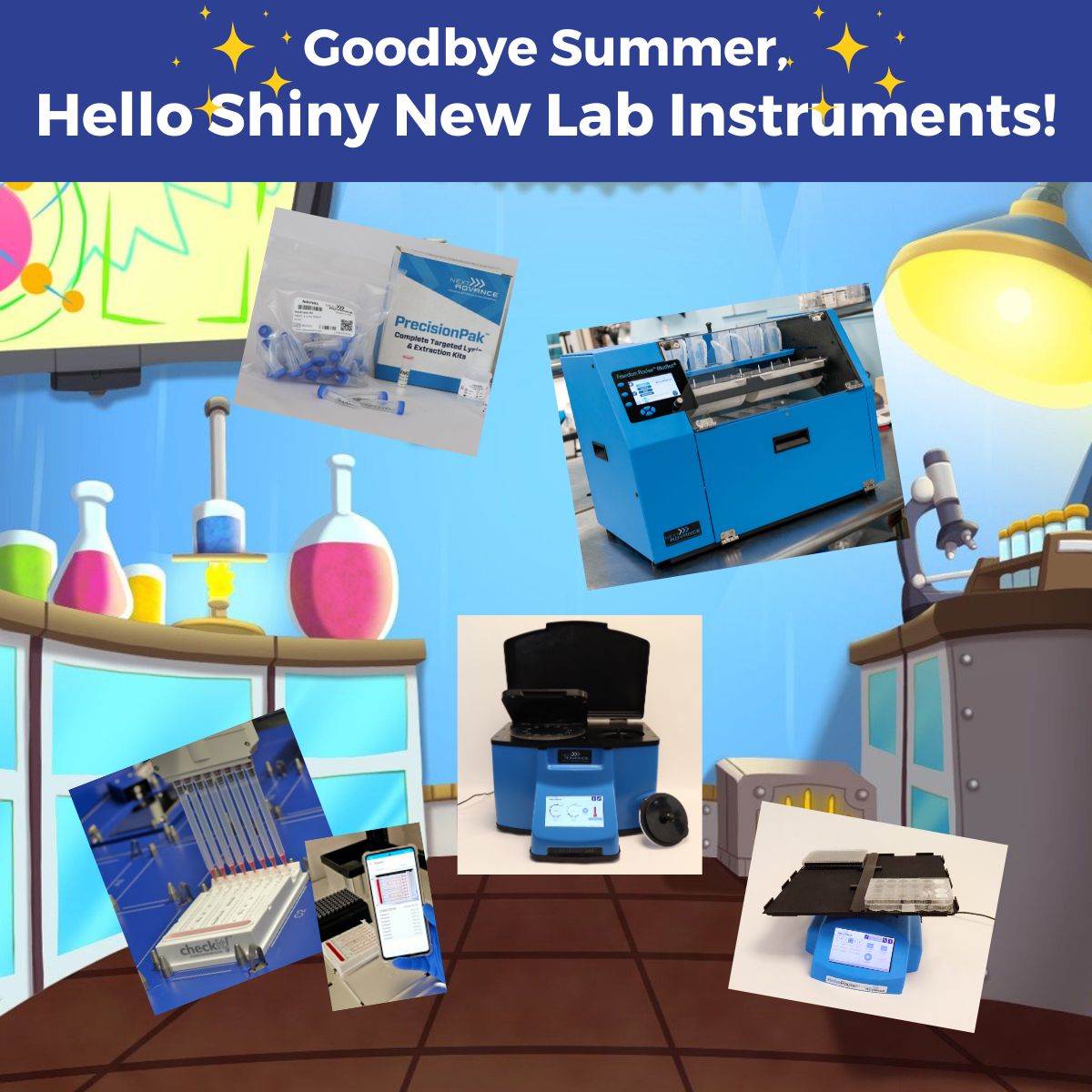 Heading back to the lab? How about some shiny new lab instruments to brighten up your work day! Bullet Blender® tissue homogenizers, automated blot processors, rockers, and more enable you to get better results due to our innovative, patented designs. Contact us at