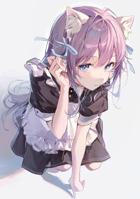 メイド服を着せられるお嬢様 