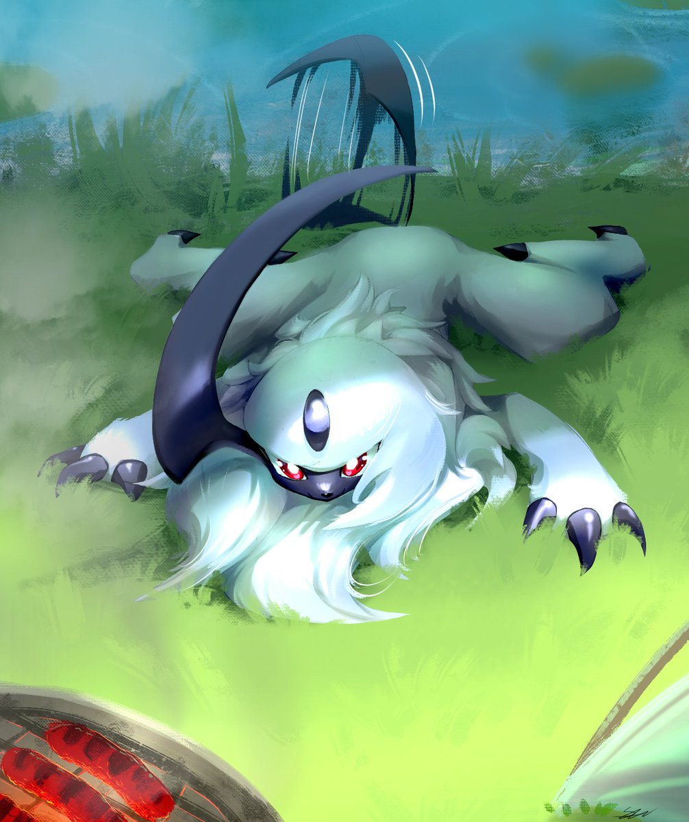 She got so excited she became one with the earth

#Absol #Pokemon