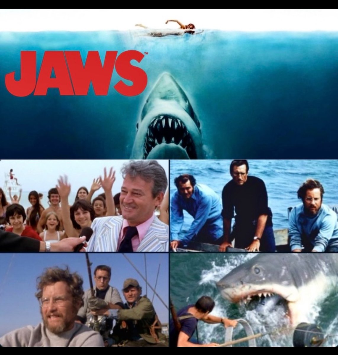 RichardPate007's tweet photo. Jaws (1975) Directed by Steven Spielberg
Based on the 1974 novel by Peter Benchley
The Perfect Monster movie..
#Jaws #Movies #Steven Spielberg #flms #sharks https://t.co/m93xU0RkeL