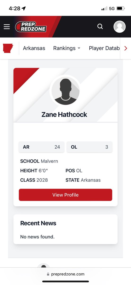 ZaneHathcock's tweet image. Thank you @PrepRedzone  for the ranking! Nowhere to go but up from here! 🙏#ClassOf2028 let’s go Leopards! @jasonhathcock0  @PrepRedzoneAR