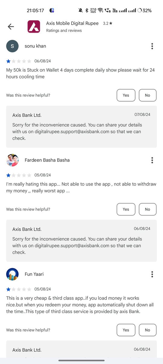 bharathdotsui's tweet photo. Shame on @AxisBank for not rectifying the issue and fixing it. They even allow to load the money in the app, but u cannot redeem it. https://t.co/222WWG7wqG