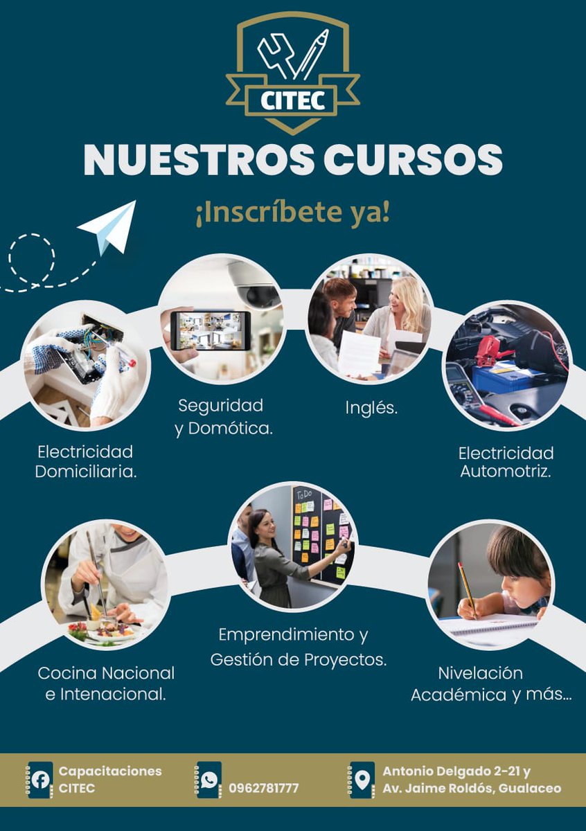 📖👩🏽‍🏫 El CITEC, Capacitaciones Integrales, pone a disposición su oferta académica a jóvenes y adultos en cursos de áreas técnicas y científica.