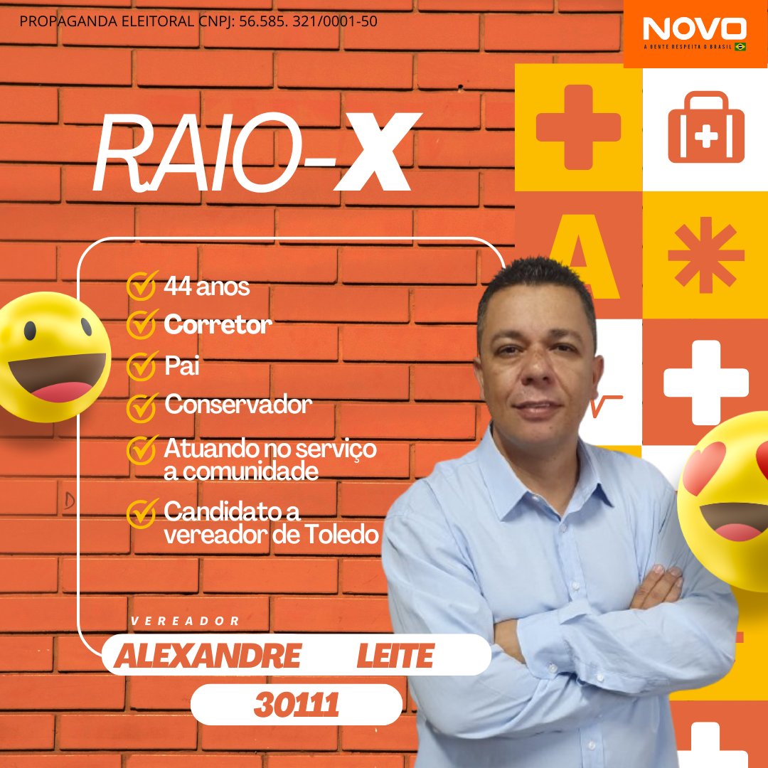 Alexandre_BL's tweet image. Nessas Eleições, a mudança depende de você, e o Novo chegou com candidatos capazes de  promover a mudança em nosso município, sempre escutando a vontade da população, acabando com supergastos na prefeitura, colocando o dinheiro público no lugar correto.

#novo30
#toledoparana