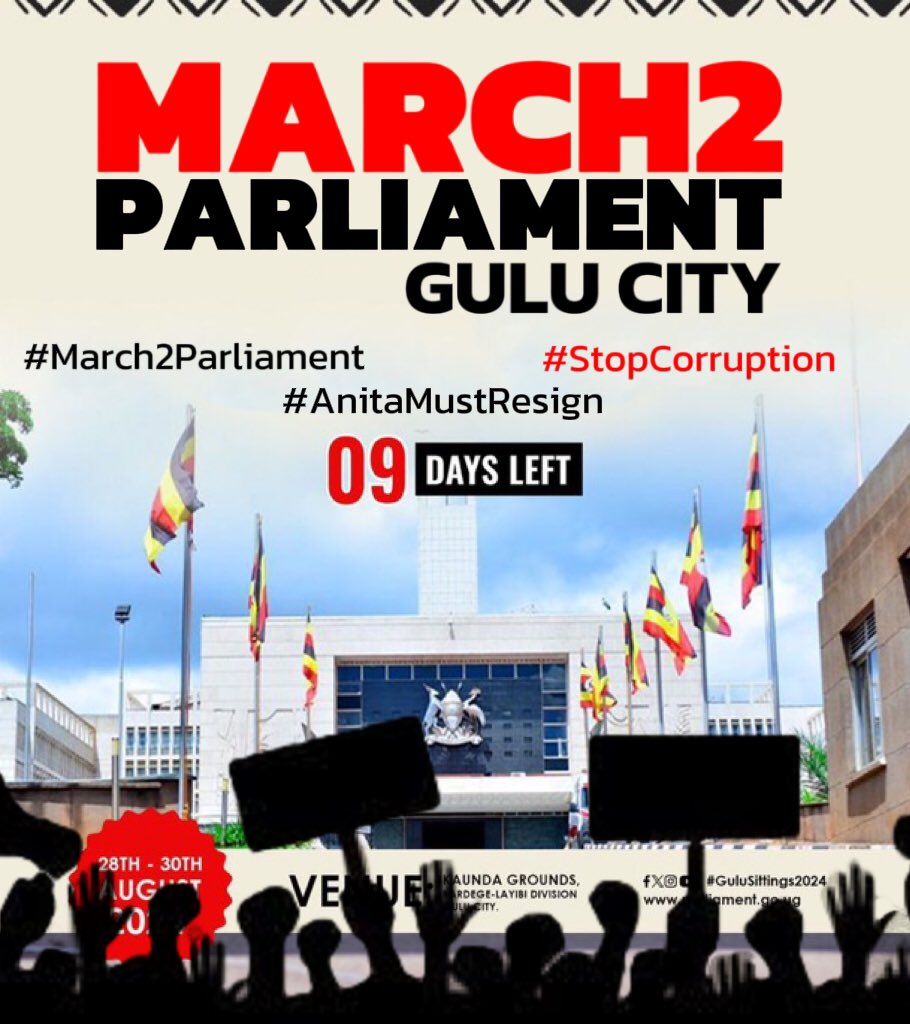 KamogaMunawa's tweet photo. @Parliament_Ug #Gajja Gajja
#AmongMustResign
#marchIIparliament https://t.co/FLWZCf4HMf