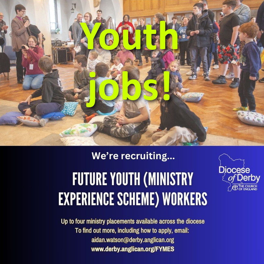 We're looking to invest in young adults aged 18-30 who feel they have a calling to join a paid training position as a Future Youth Ministry Experience Scheme worker! But hurry - a reminder that the closing date is 27 August!

derby.anglican.org/fymes

#Job #vacancies #YouthLead