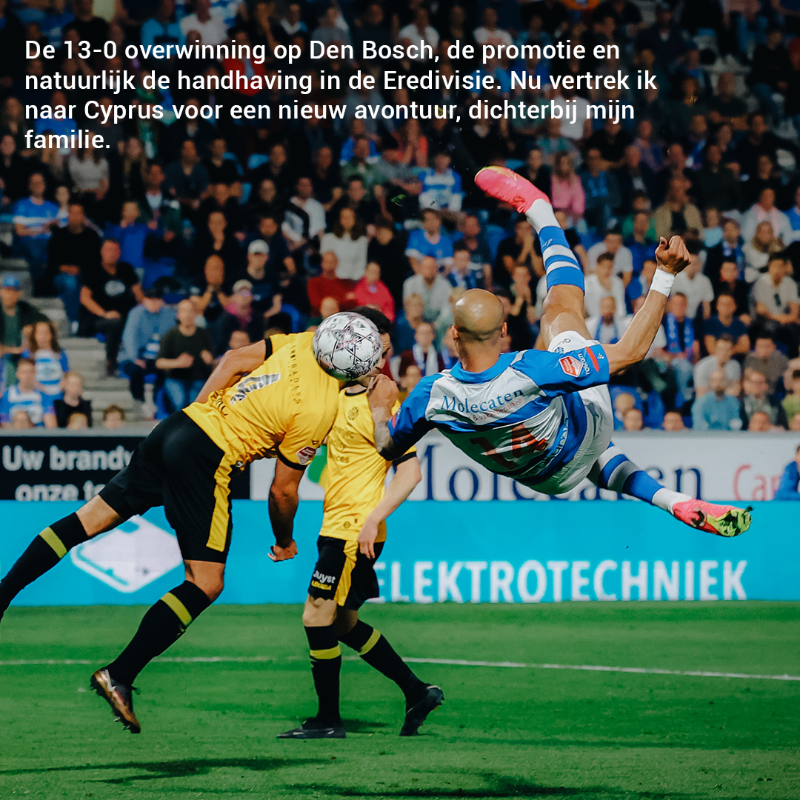 PECZwolle's tweet photo. “Een magische connectie vanaf de eerste dag. Deze twee jaar zal ik nooit vergeten.” 💙

#peczwolle