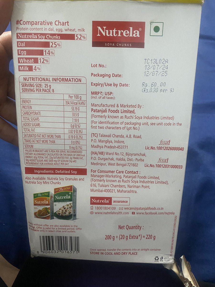 misskhullarr's tweet photo. I’m going to take strict action for this brand what a poor service and quality check. @MyNutrela @TheNutrelaWay @Patanjali_foods @fssaiindia @MoHFW_INDIA @WHO https://t.co/QotPC8j2YJ