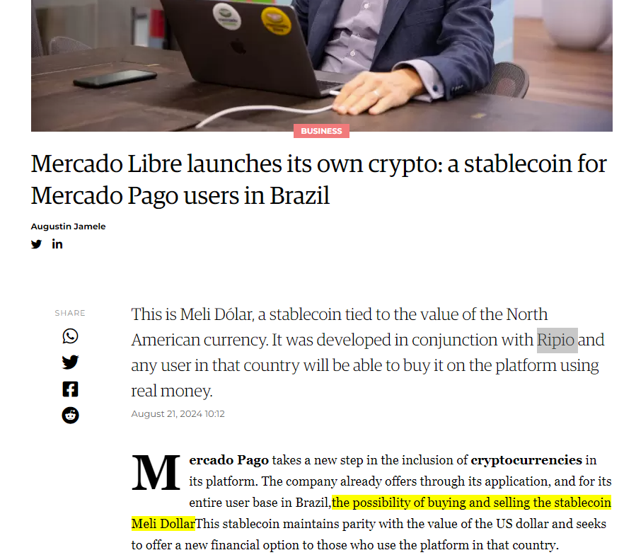 This is such a smart product launch from <a href="/Mercadolibre/">Mercado Libre</a>.

The e-commerce marketplace has become a digital retail giant across Latin America, but many of their customers -- particularly in Venezuela and their home country of Argentina -- have their purchasing power vary wildly due