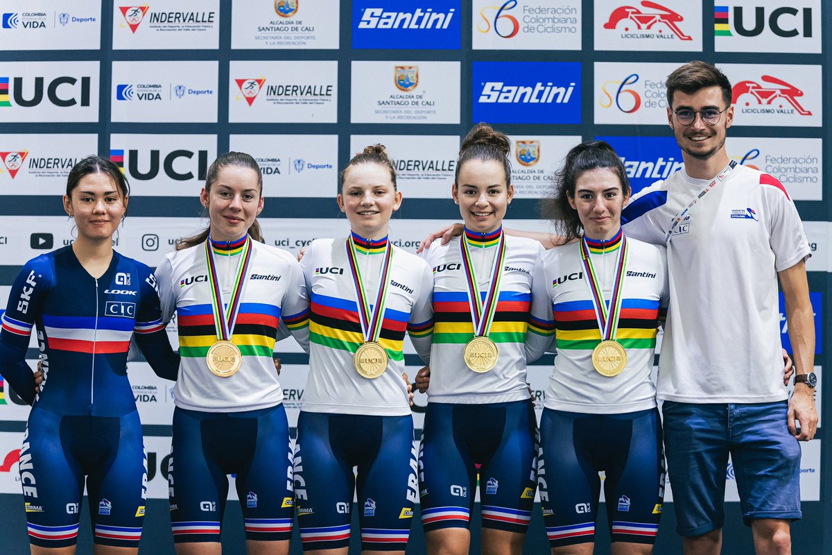 Bravo aux EDF juniors de poursuite, médaillées d’argent au mondial Luoyang 🇨🇳, et qui marchent sur les traces des dernières générations dorées! 👏🏻😎