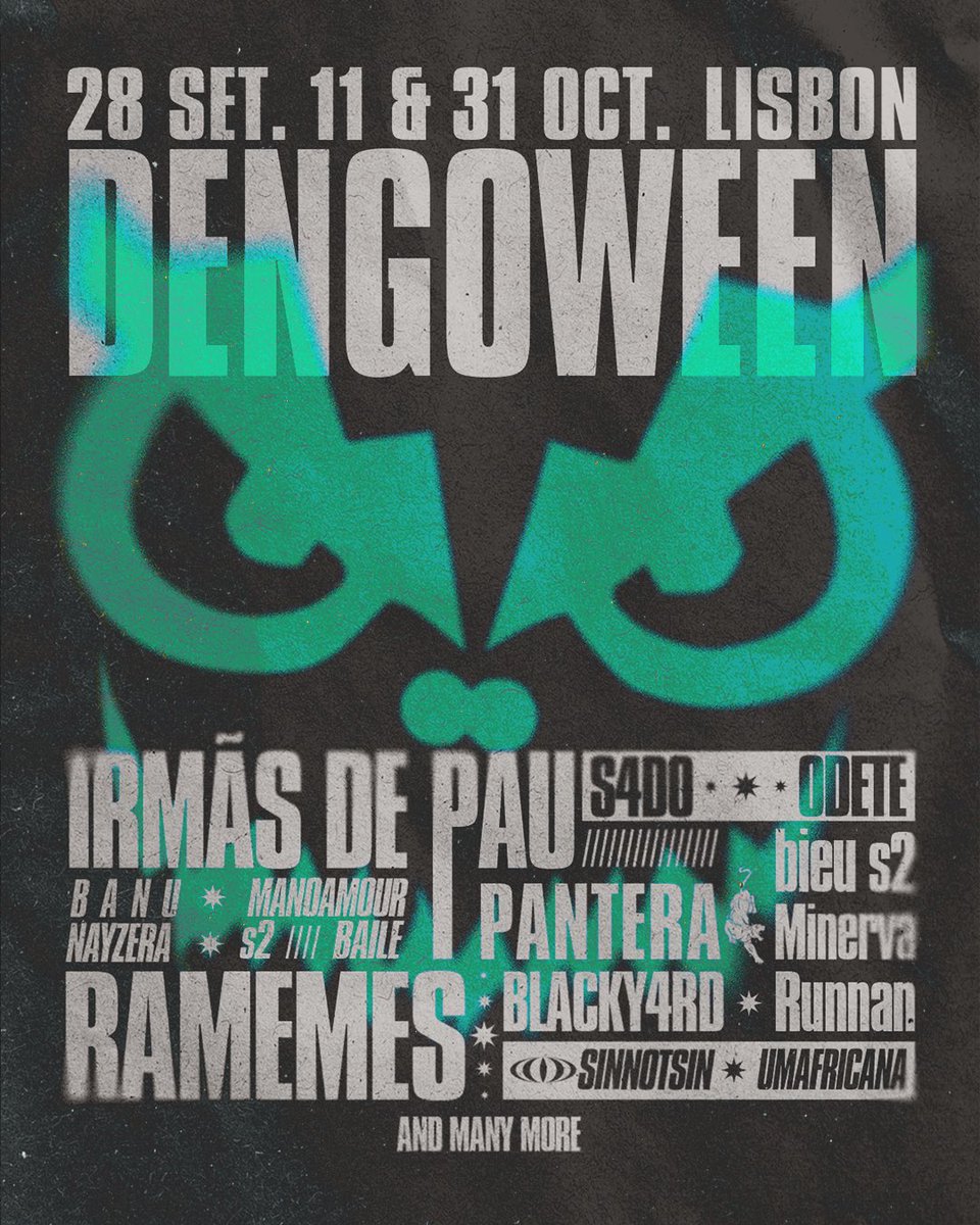 DengoClub's tweet photo. 3 YEARS OF DENGO CLUB LISBON 

🎟️ https://t.co/KYPd73prmf

@djramemes  @irmasdepau @pantejra https://t.co/wfXJIOWWgl