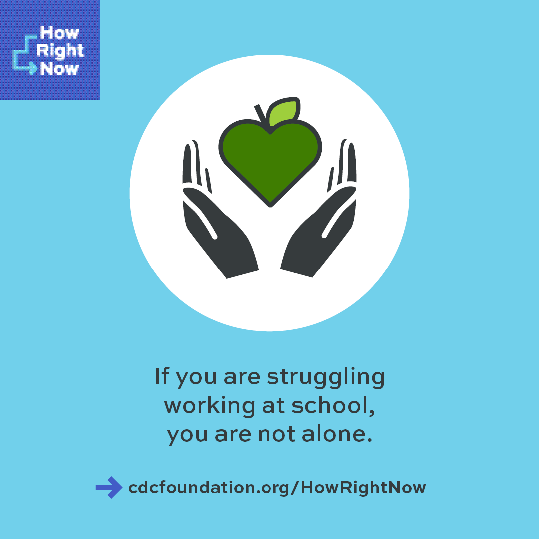 Act4HlthyKids's tweet photo. Although working in schools can be rewarding, it's not an easy job. Connecting with someone you trust throughout the school year can help with not feeling alone. #HowRightNow #BacktoSchool
https://t.co/qG4cNE8nSq https://t.co/KklTLaI5Wd