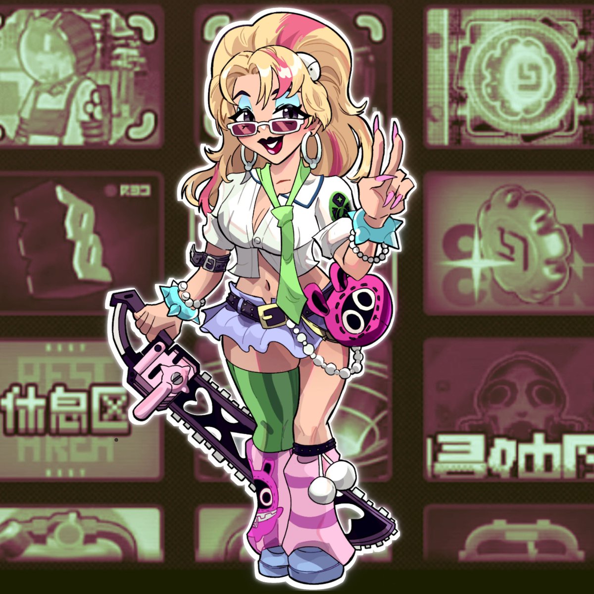 ✨🌸Rhonda🌸✨
I made a <a href="/ZZZ_EN/">Zenless Zone Zero 🎉Season 2🎉</a> OC, meet Rhonda. A Hollow investigator proxy, she receives carrot info from the bangboo named “Carlyle” on her hip! Inspired by lollipop chainsaw and Gyarus!

#OC #zzzero #ocart #ocartist #lollipopchainsaw #gyaru #ZZZArt #zzzoc
