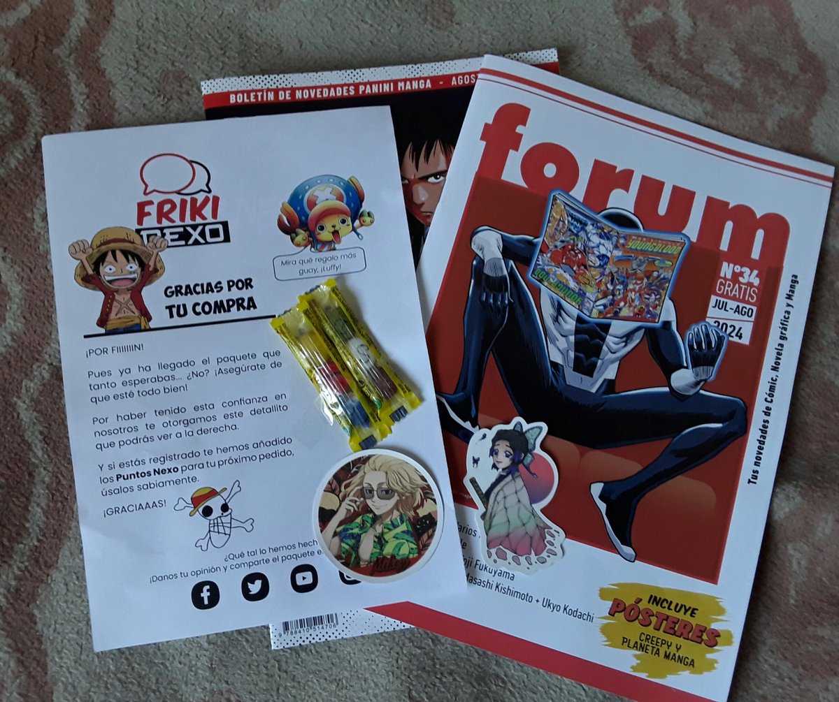 Me ha llegado este pedido de <a href="/Frikinexo/">Frikinexo</a> 😊

Ya me queda menos para completar Dr. Stone ( <a href="/Ivrea/">Ivrea España</a> ) 
Y no me pude resistir a comprar un gashapon de Gintama y me ha tocado Gintoki, es super mono 😍