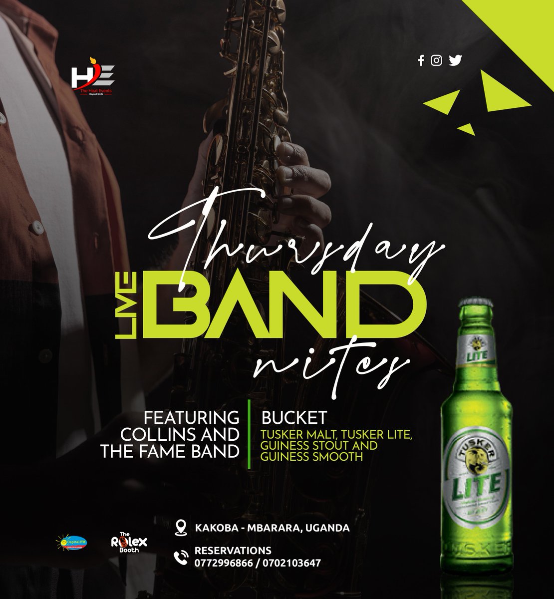 Pass by <a href="/TheHeat2010/">The Heat</a> tonight an exciting band night. 

Collins and the Fame Band will make your evening a memorable one.
