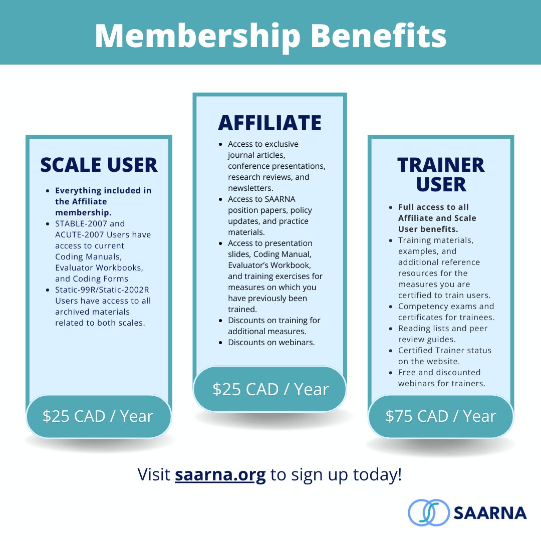 Become a SAARNA affiliate today! Choose from one of our three membership levels for exclusive access to additional resources and discounted prices on training experiences. 

saarna.org/register/