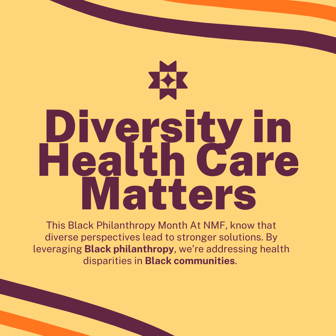 NMFonline's tweet photo. By uniting diverse perspectives, NMF uses Black philanthropy to tackle #HealthDisparities. Black-led initiatives are 60% more effective according to #ABFE, and diverse medical professionals can cut health disparities by 40%! Support NMF to foster equity and lasting change! https://t.co/nblwMPYokR