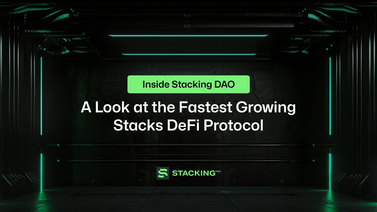Stacking DAO (@stackingdao) on Twitter photo Stacking DAO is the largest <a href="/Stacks/">stacks.btc</a> DeFi protocol. 🤯
But how did we get here?🤔
Let's dive into on-chain data and initiatives to investigate. 🔍
🧵 ⬇️ Stacking DAO is the largest <a href="/Stacks/">stacks.btc</a> DeFi protocol. 🤯
But how did we get here?🤔
Let's dive into on-chain data and initiatives to investigate. 🔍
🧵 ⬇️