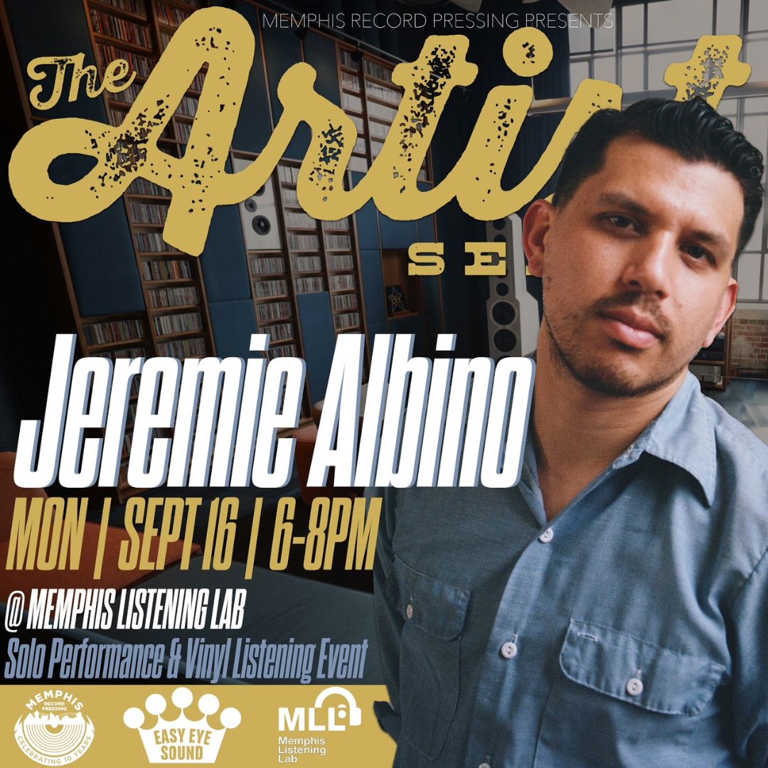 Memphis Record Pressing (@memphisvinyl) on Twitter photo Memphis Record Pressing is proud to present <a href="/jeremiealbino/">Jeremie Albino</a> live at the @memphislisteninglab on Monday, September 16. This special listening event and solo performance kicks off at 6pm, and is open to all. We'll be previewing Jeremie's new <a href="/easyeyesound/">Easy Eye Sound</a> album, 'Our Time In The ... Memphis Record Pressing is proud to present <a href="/jeremiealbino/">Jeremie Albino</a> live at the @memphislisteninglab on Monday, September 16. This special listening event and solo performance kicks off at 6pm, and is open to all. We'll be previewing Jeremie's new <a href="/easyeyesound/">Easy Eye Sound</a> album, 'Our Time In The ...