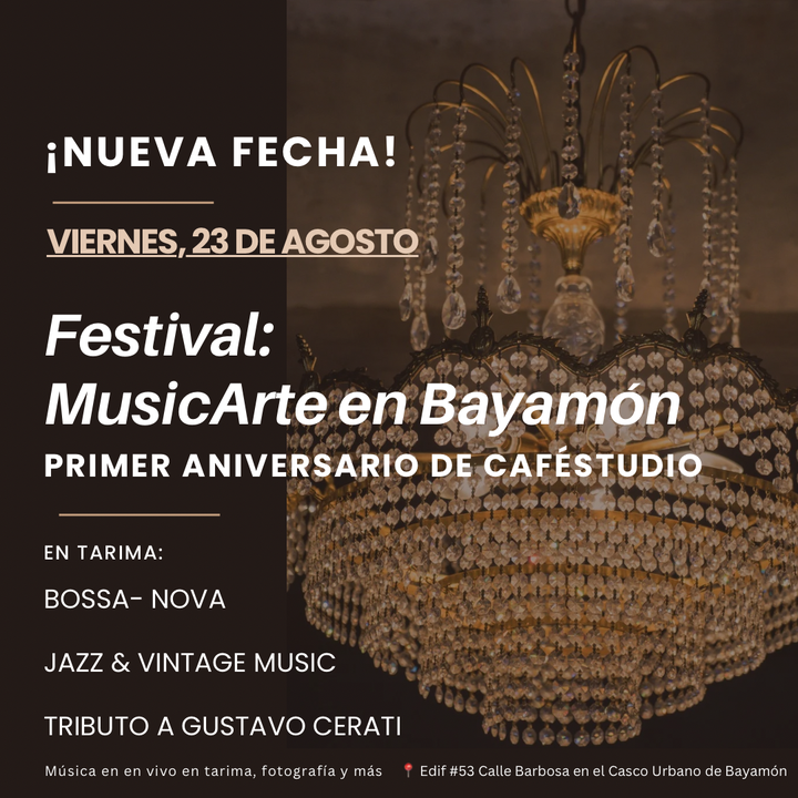 ciudadebayamon's tweet photo. ¡Nueva fecha! #MusicArte en #Bayamón https://t.co/b11gaBVk78