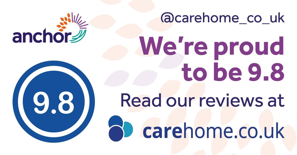 West Hall are always proud to share that we are 9.8.  <a href="/AnchorLaterLife/">Anchor</a> #byfleet