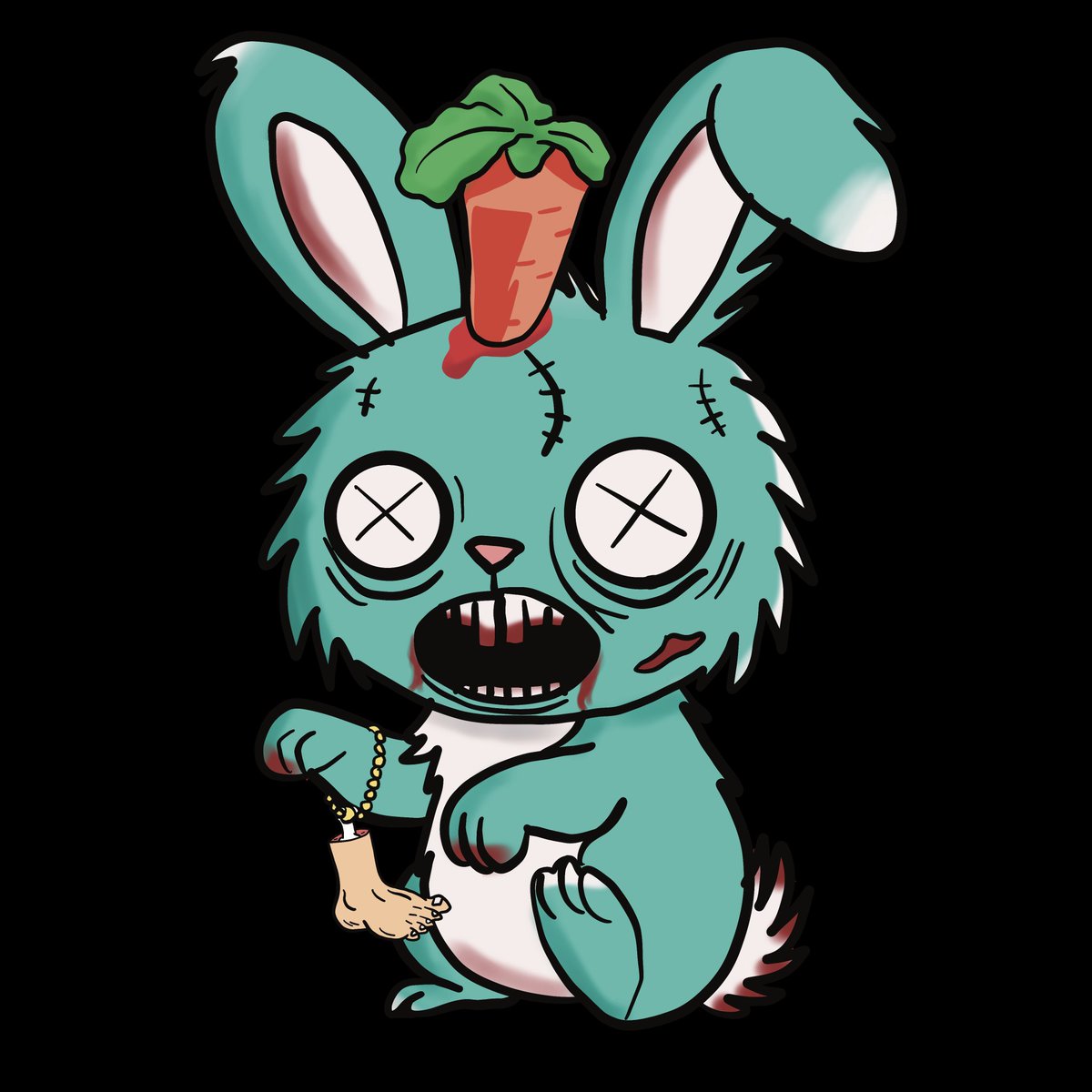 baddrawnstuff's tweet image. Selection of some recent horror animal mashup drawings