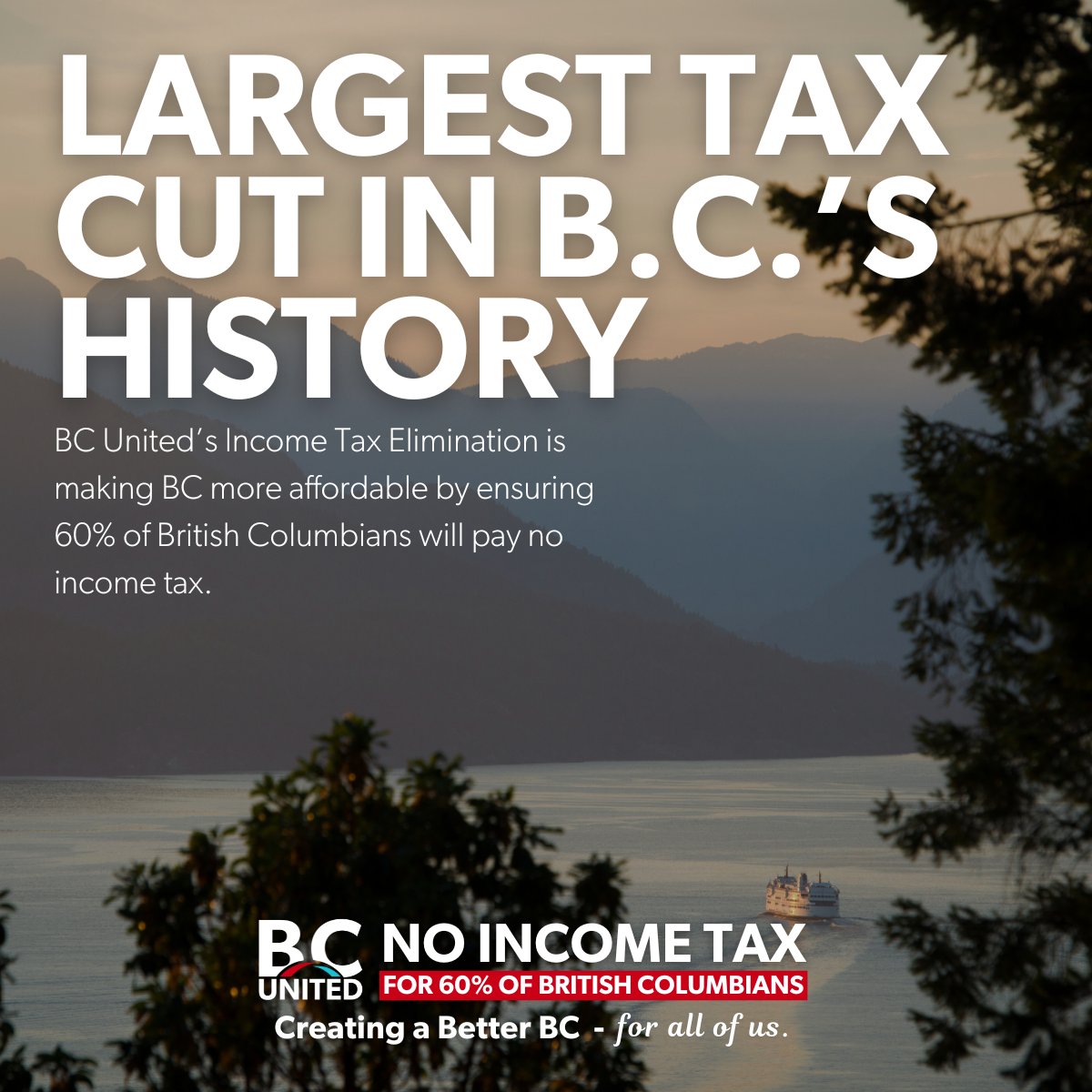 After 8 years of David Eby’s NDP, life has never been more unaffordable. 

BC United will cut provincial income tax on the first $50,000 earned, putting money back into the pockets of families, students, seniors, and doctors 🤝

BC United is creating a better BC, for all of us.