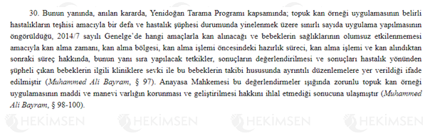 📢BİLGİLENDİRME

Kamuoyunda bir süredir  "Topuk Kanı Alınmasının Hukuki Niteliği" hususunda tartışma meydana gelmiştir. Kısaca ve anlaşılır bir şekilde izah etmek gerekir ki,

🩸Çocuklarda belirli hastalıklara bağlı olarak zekâ geriliği ve beyin hasarı oluşumunun engellenmesi